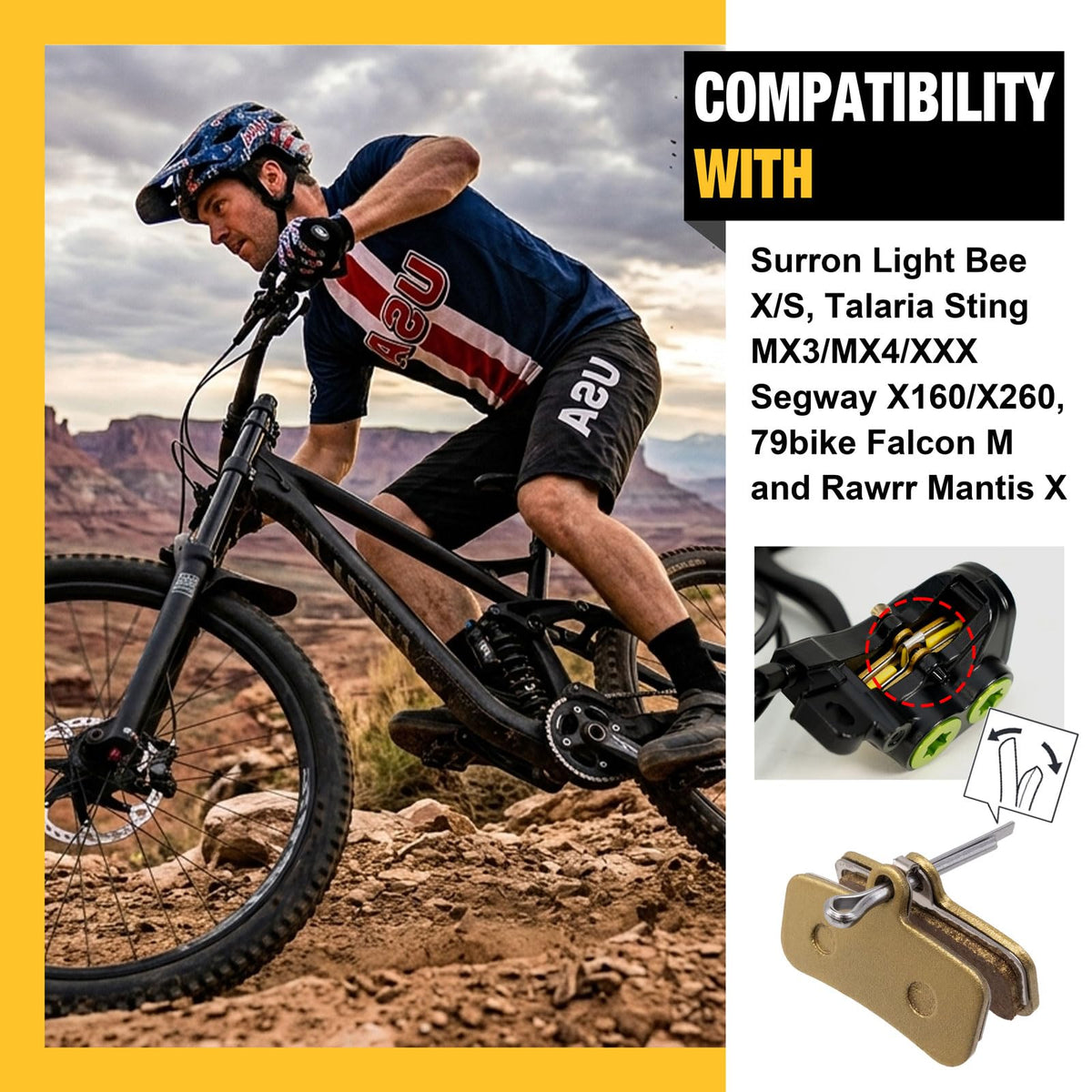 4 Packs Front and Rear Disc Brake Pads Y652370