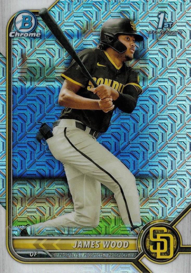 2022 Bowman Chrome Prospects Mega Box Mojo Refractor Baseball #BCP-108 James Wood Pre-Rookie Card I3634