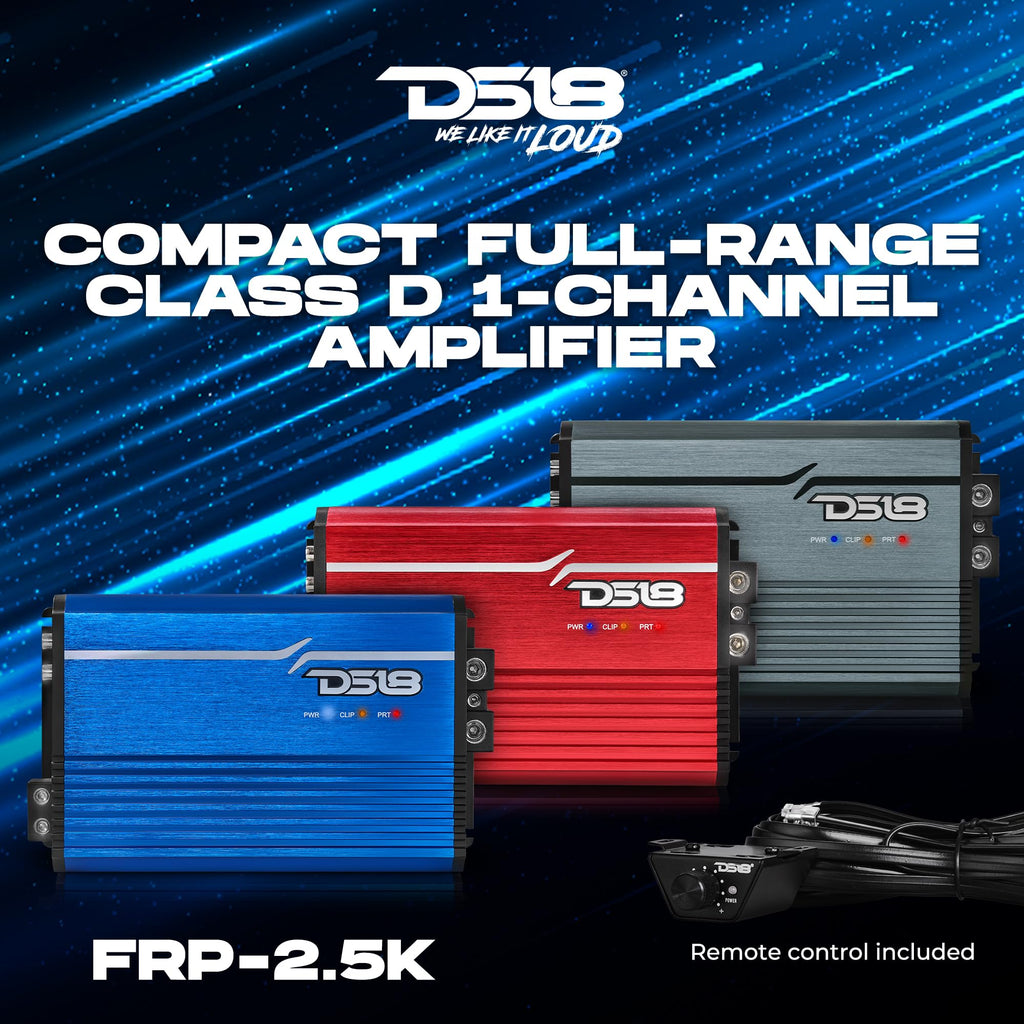Compact Full-Range Class D 1-Channel Amplifier 2,500 Watts RMS Monoblock W21511