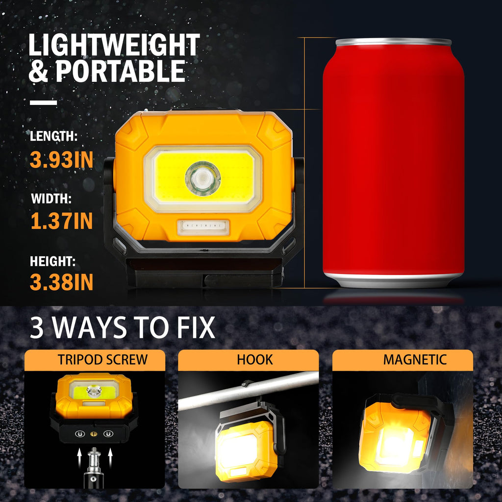 2 Pack Magnetic Rechargeable Work Light C9893