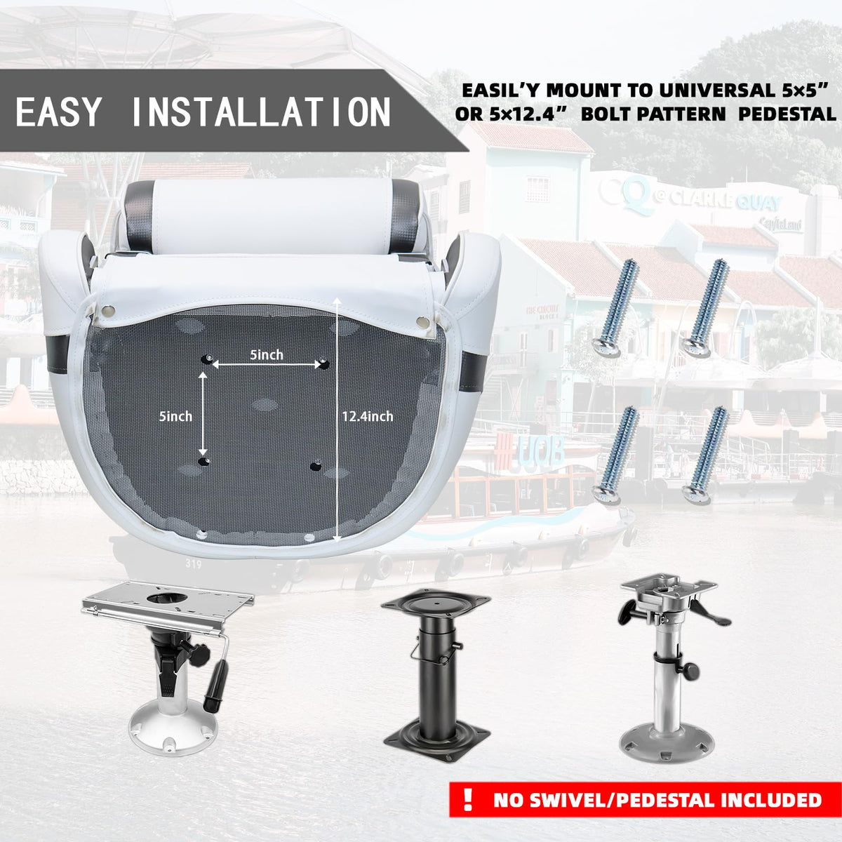 White Black Boat Seat M7222