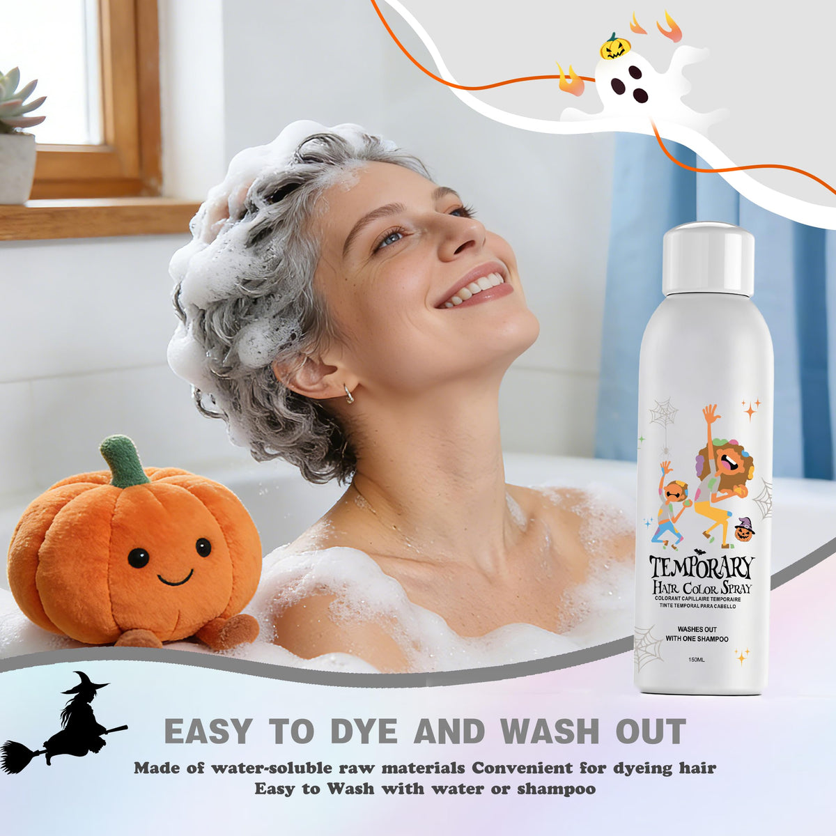 White Temporary Hair Color Spray 150ml O661