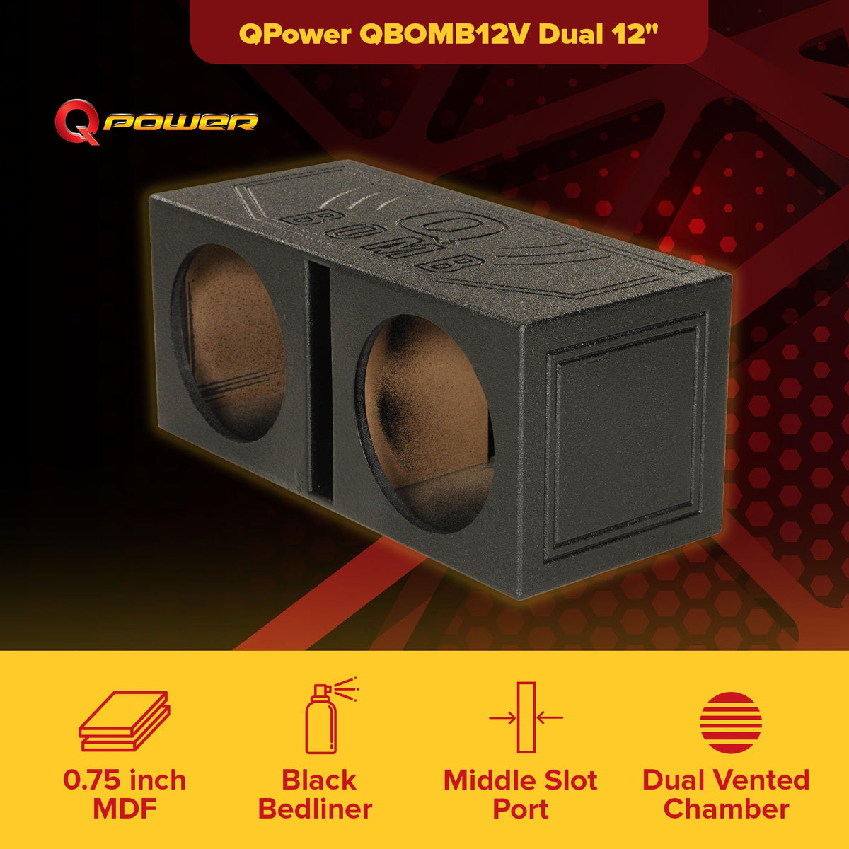 12" Dual Vented Subwoofer Box V474458