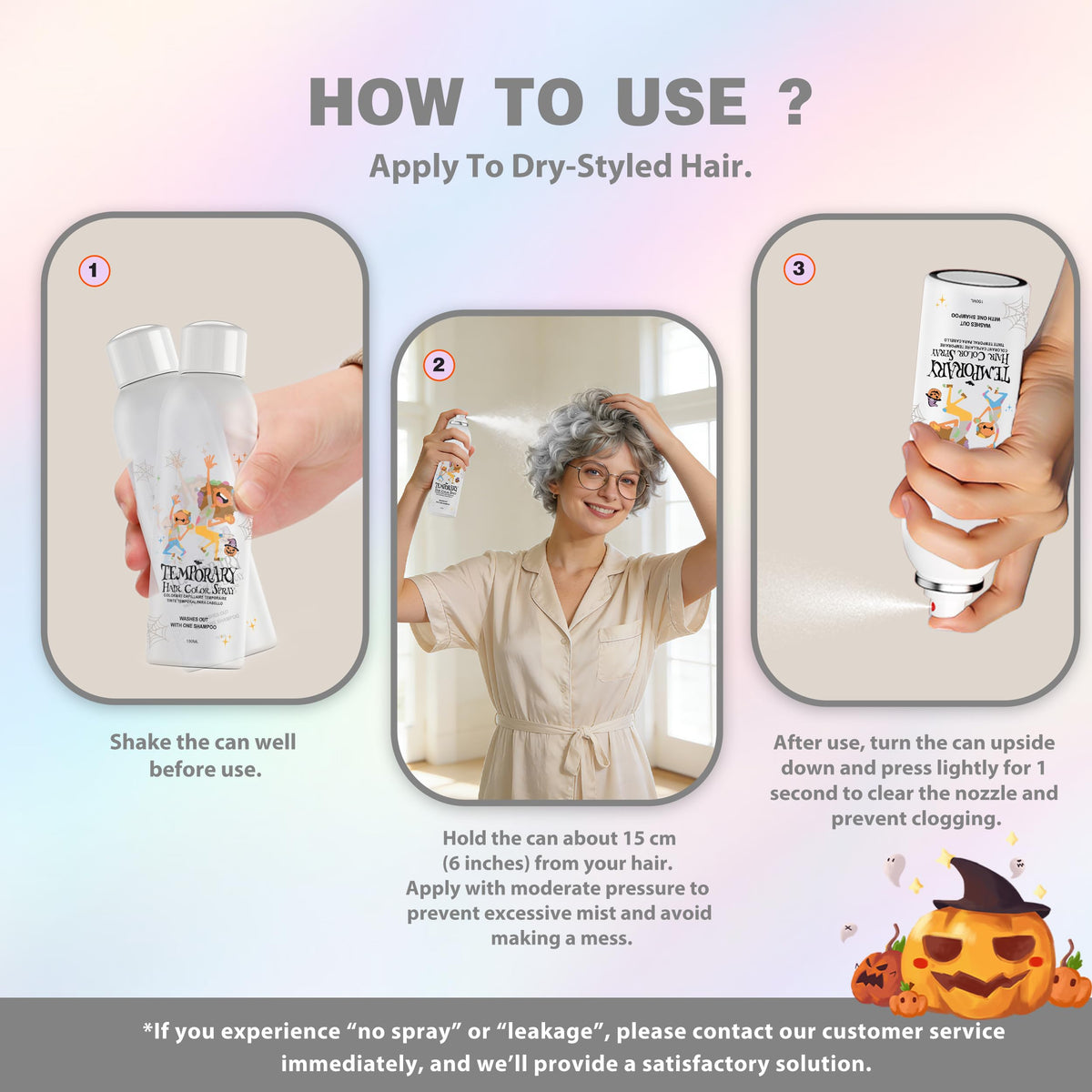 White Temporary Hair Color Spray 150ml O661