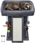 Grey Cat Tree Tower with Scratching Post C514528