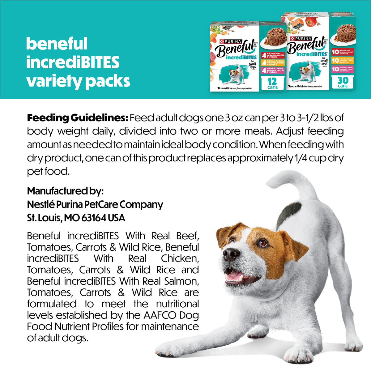 Small Breed Wet Dog Food Variety Pack, 30 3 oz Cans F26391