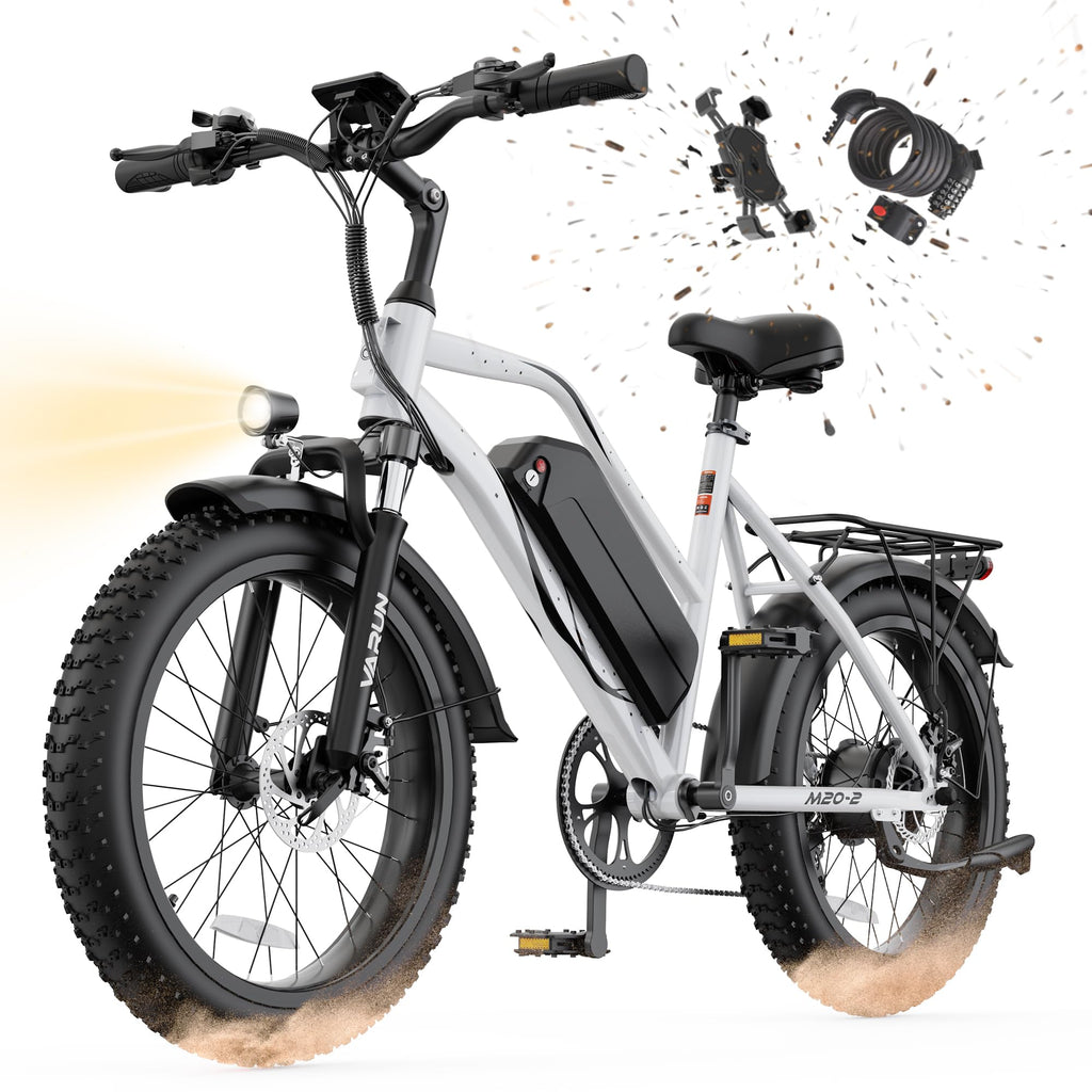 1000W Peak Motor 60+ Miles Fat Tire Electric Bike with 48V 13Ah Removable Battery S4208
