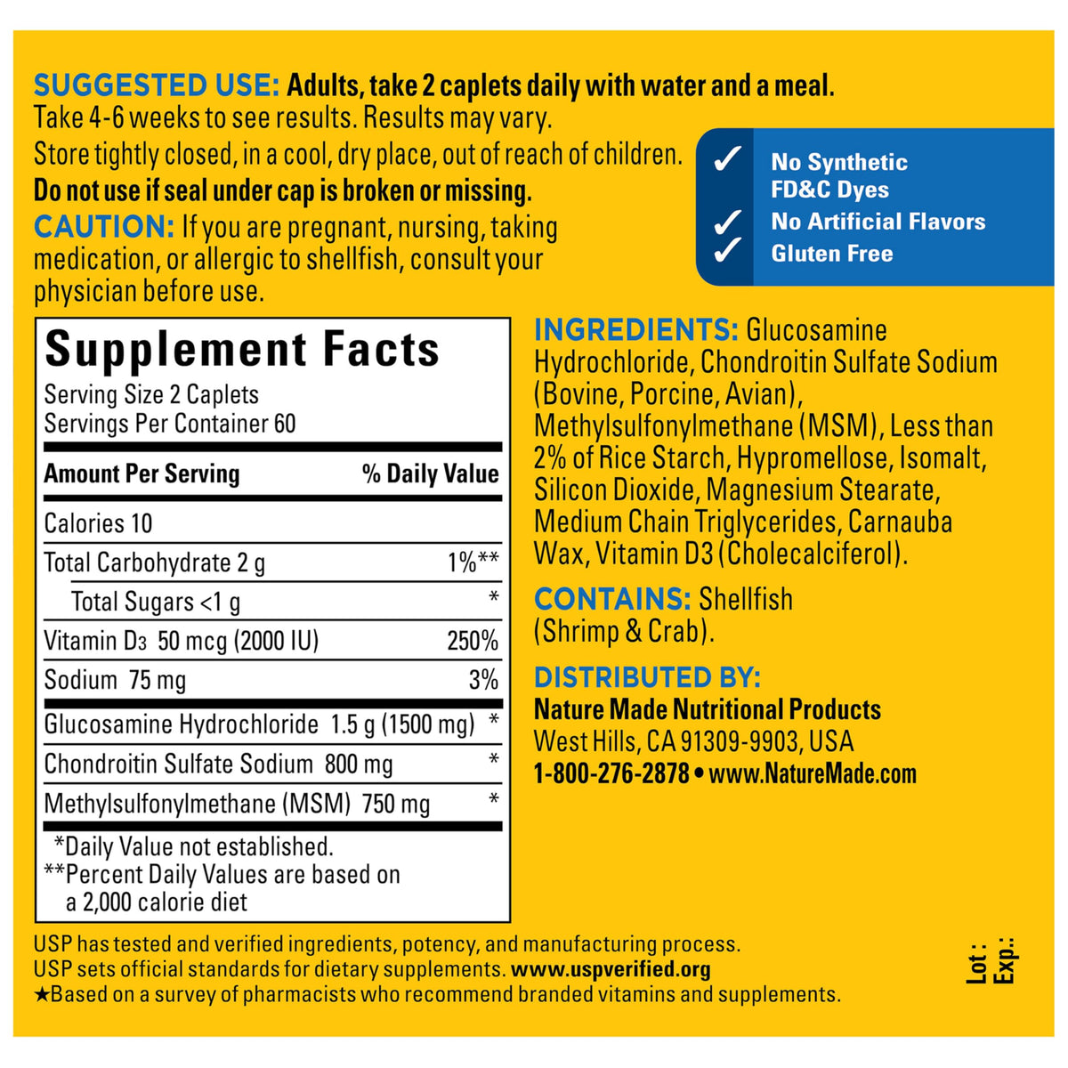 Glucosamine Chondroitin Complex with MSM 120 Caplets P30213