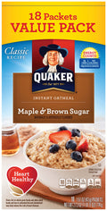 Instant Oatmeal Maple Brown Sugar 18 Count Pack of 4 H8170