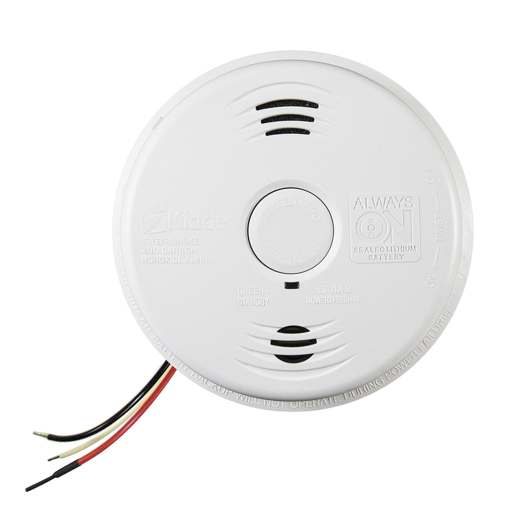 Hardwired Smoke and Carbon Monoxide Detector Alarm with Voice Warning, White U826941