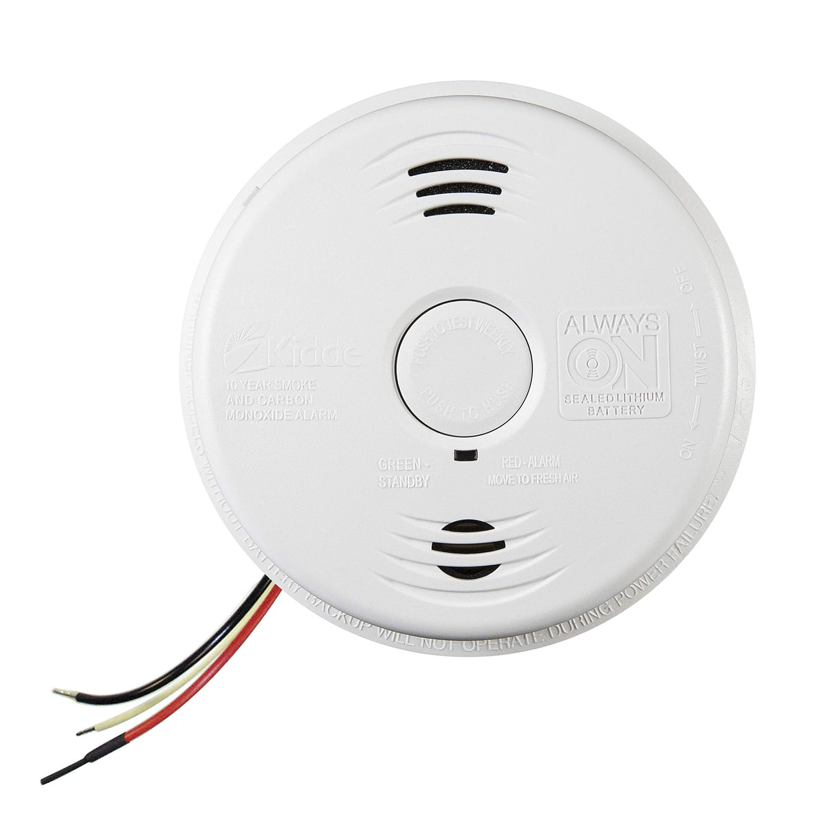 Hardwired Smoke and Carbon Monoxide Detector Alarm with Voice Warning, White U826941