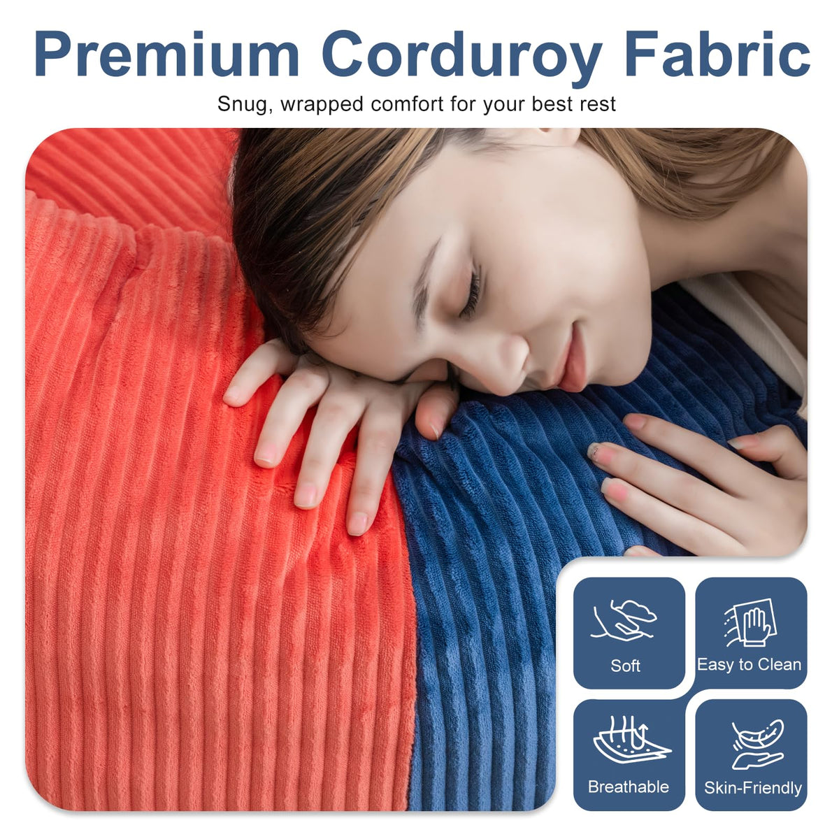 Shredded Foam Bean Bag Chair with Arms Q539733