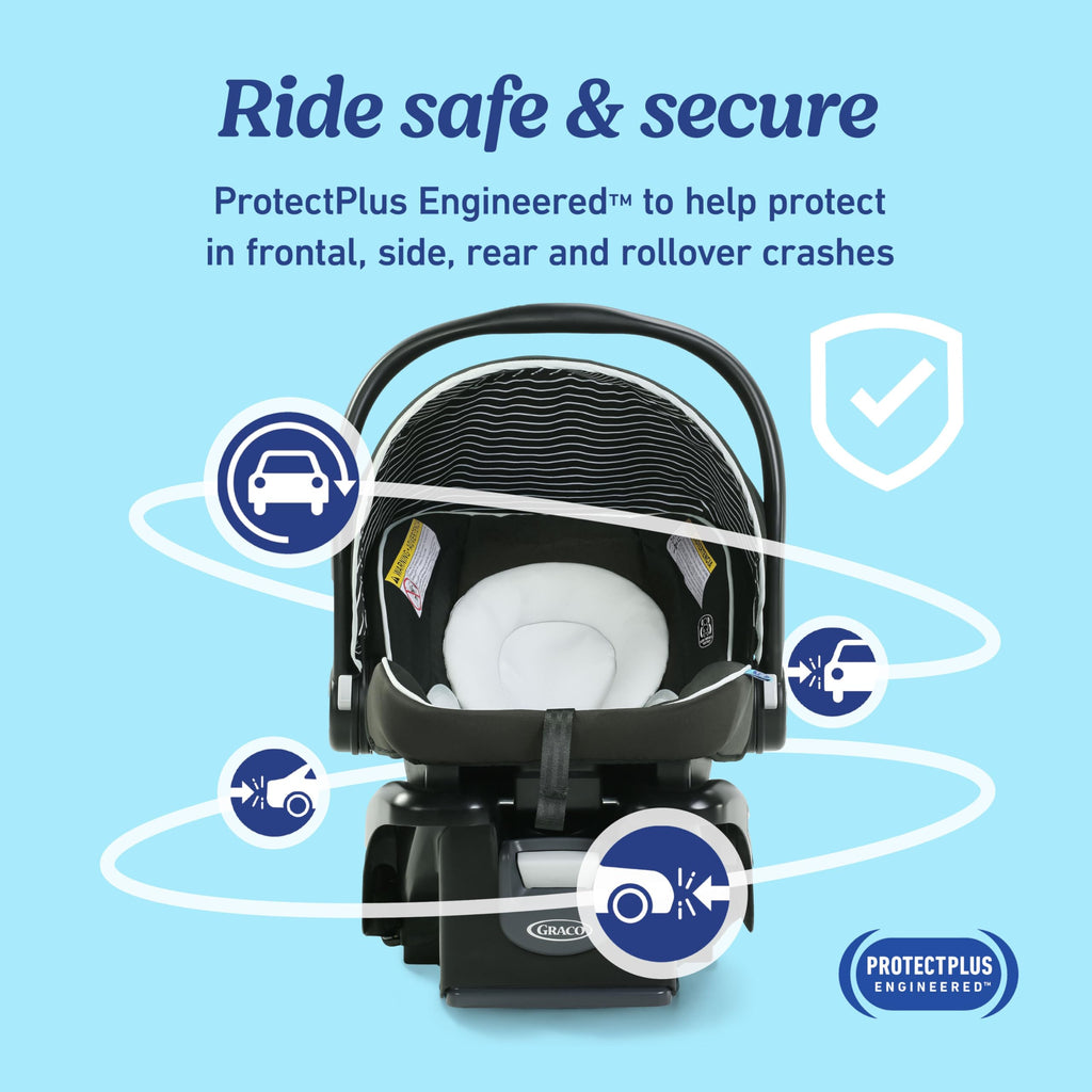 Lightweight Rear-Facing Infant Car Seat with Adjustable Base B77231