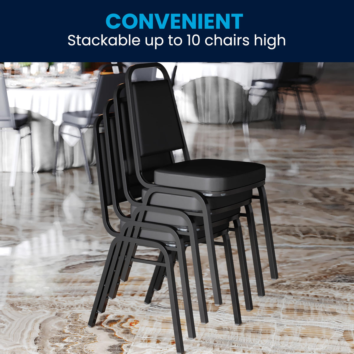 Black Stackable Banquet Chair L42512