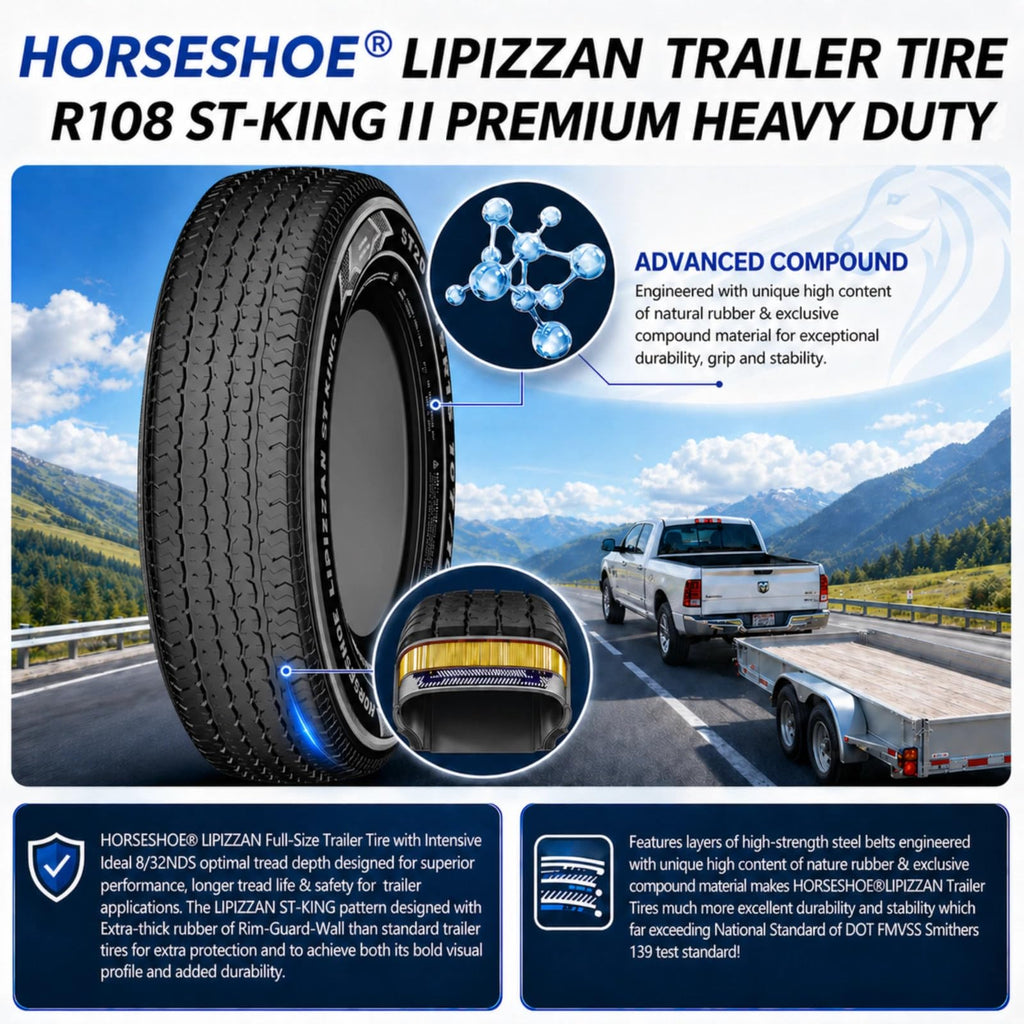 4 ST205/75R15 10PR Steel Belted Radial Trailer Tire X37798
