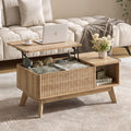 Lift Top Fluted Hidden Storage Coffee Table P310