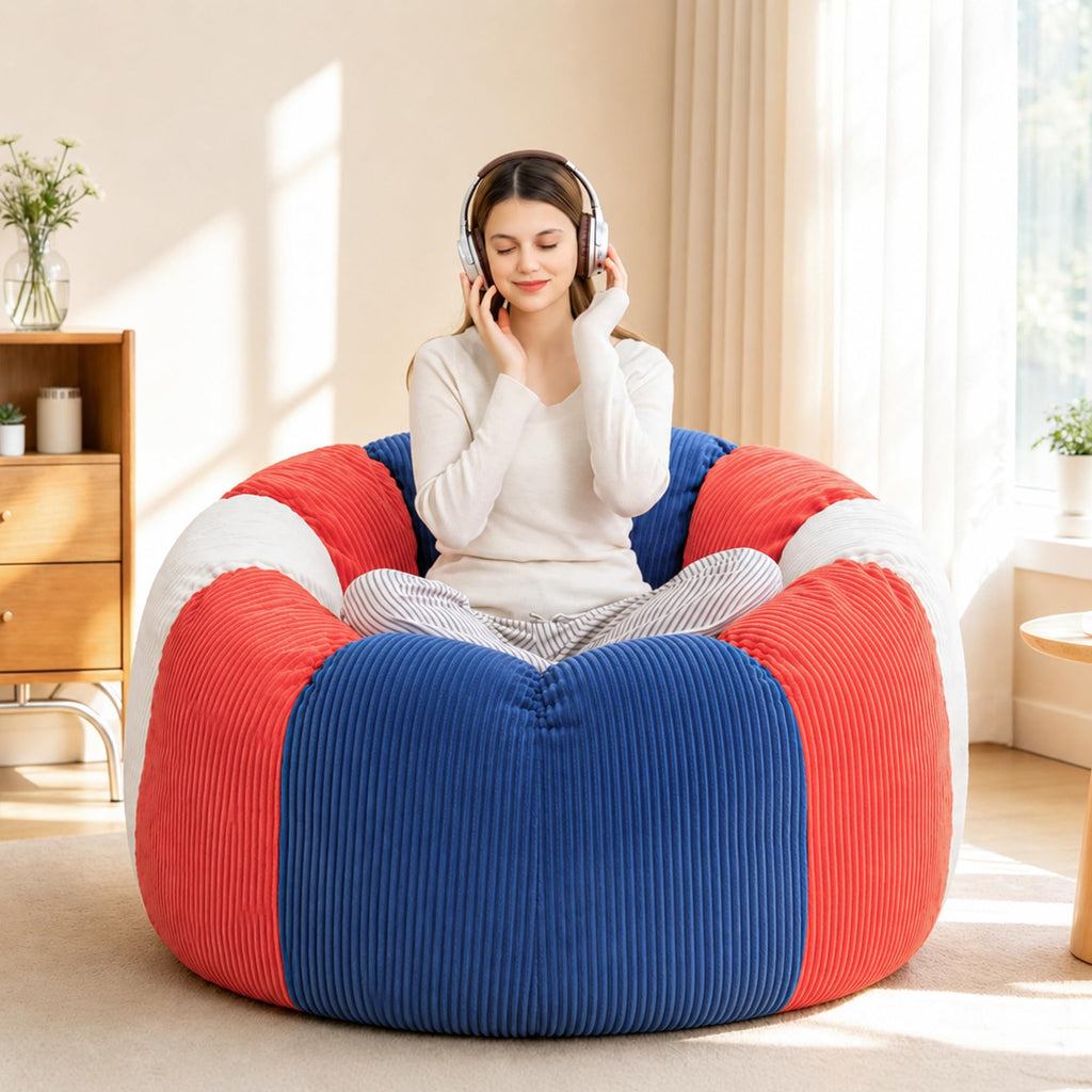 Shredded Foam Bean Bag Chair with Arms Q539733