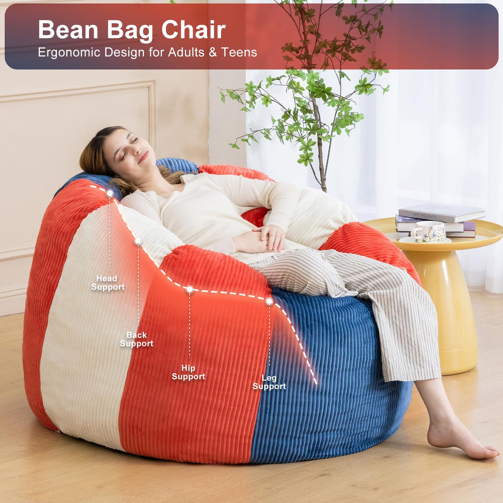 Shredded Foam Bean Bag Chair with Arms Q539733