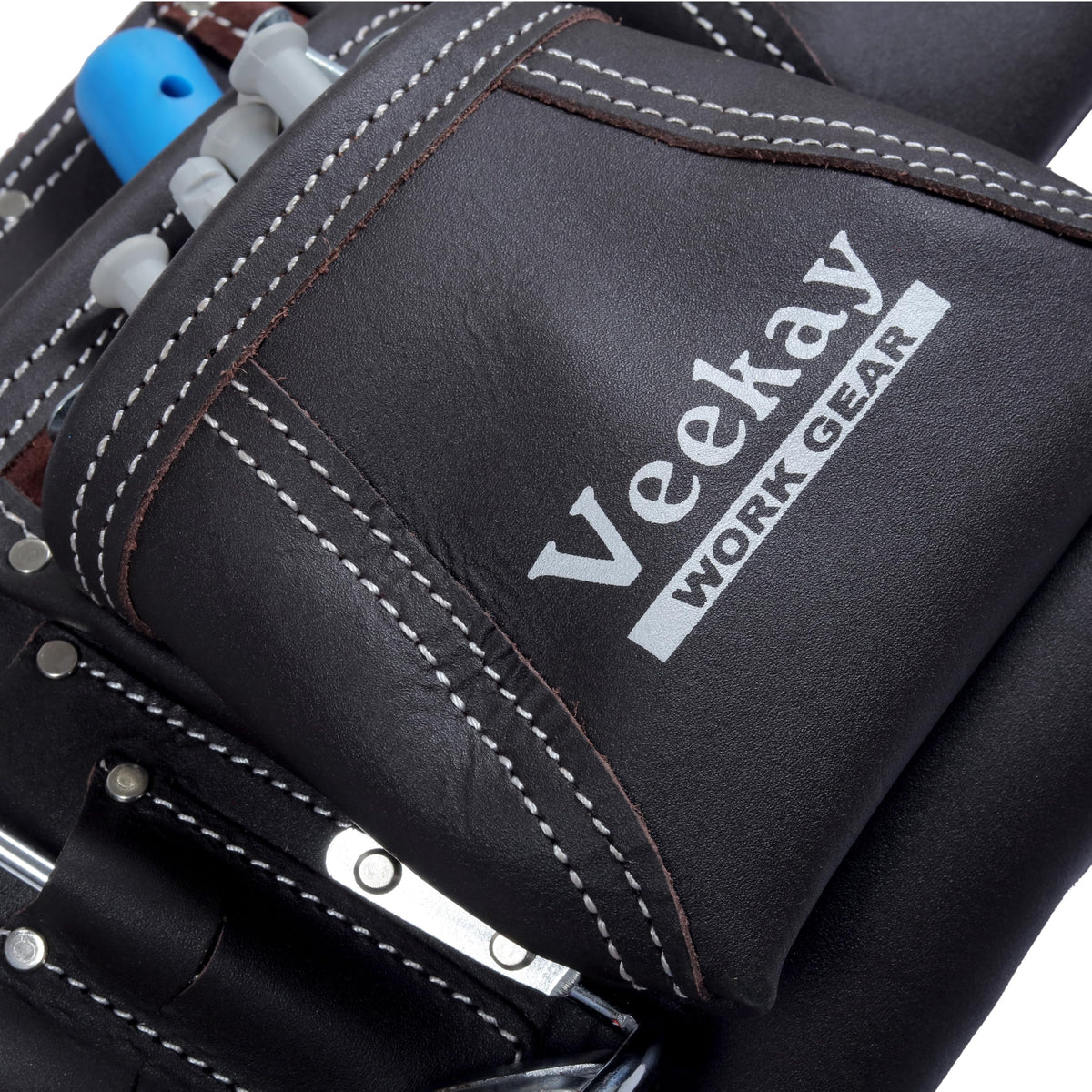 Brown Leather 2-Inch Tool Belt with 12 Pockets W54437