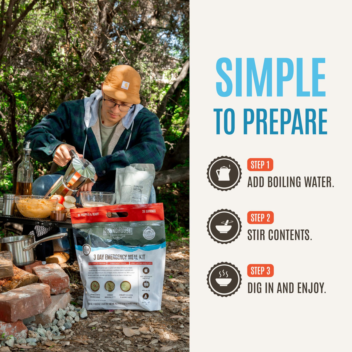 3 Day Emergency Meal Kit, 26 Servings S4693