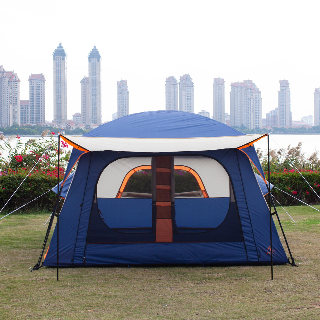 Extra Large 10-12 Person 2 Room Waterproof Double Layer Cabin Tent A211