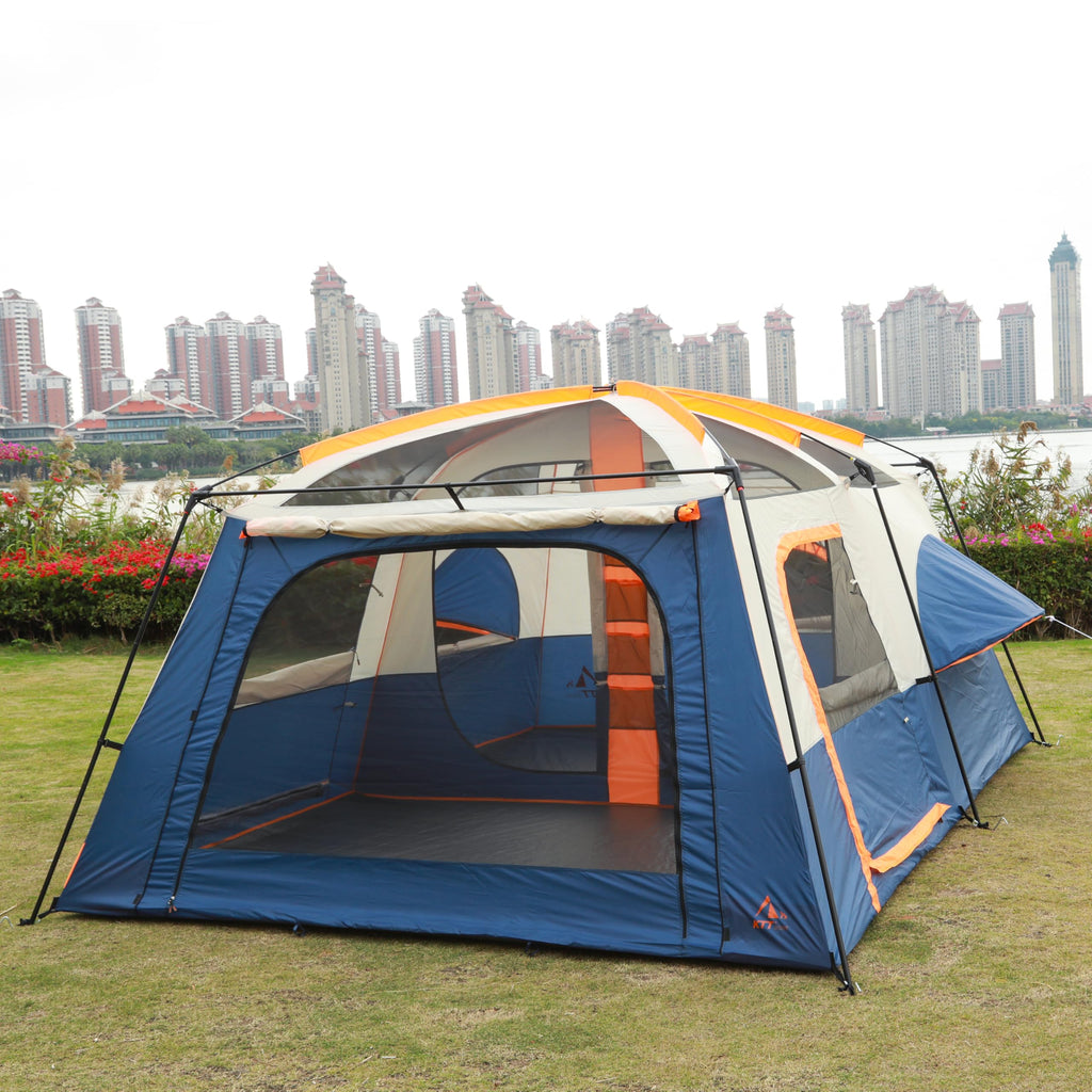 Extra Large 10-12 Person 2 Room Waterproof Double Layer Cabin Tent A211