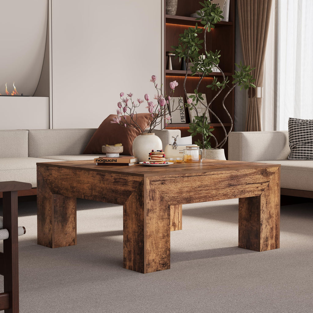 35" Wooden Square Coffee Table G262