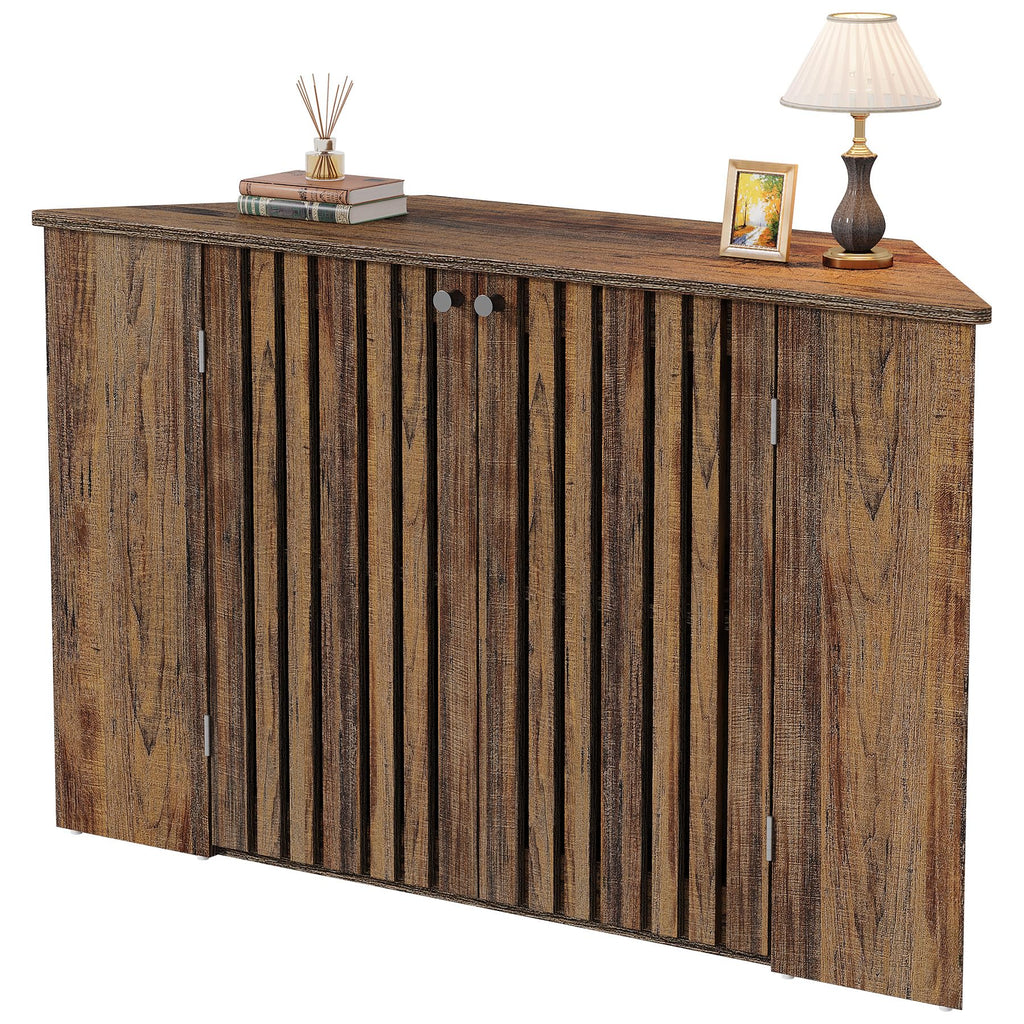 53" Farmhouse Corner TV Stand with Storage O3393