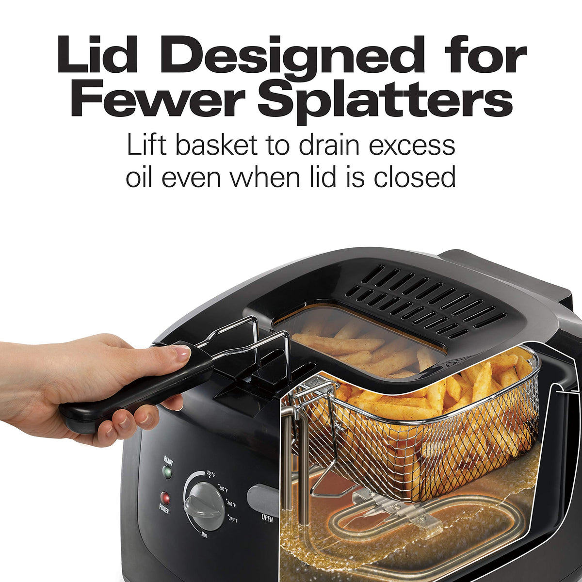 Cool Touch Electric Deep Fryer with Basket S33017