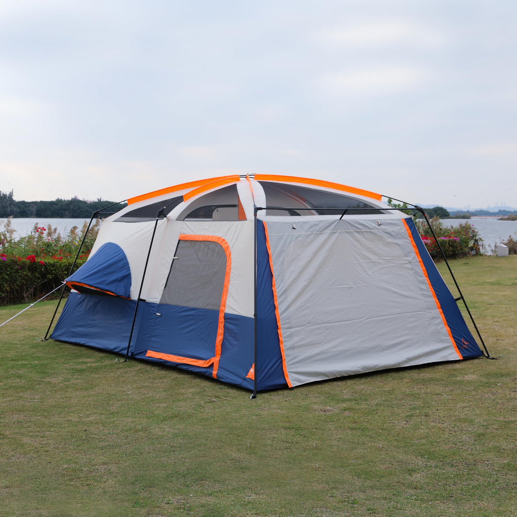 Extra Large 10-12 Person 2 Room Waterproof Double Layer Cabin Tent A211