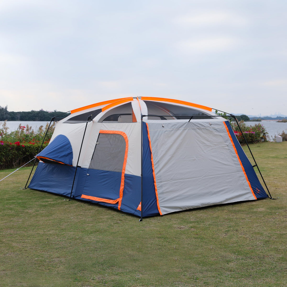 Extra Large 10-12 Person 2 Room Waterproof Double Layer Cabin Tent A211
