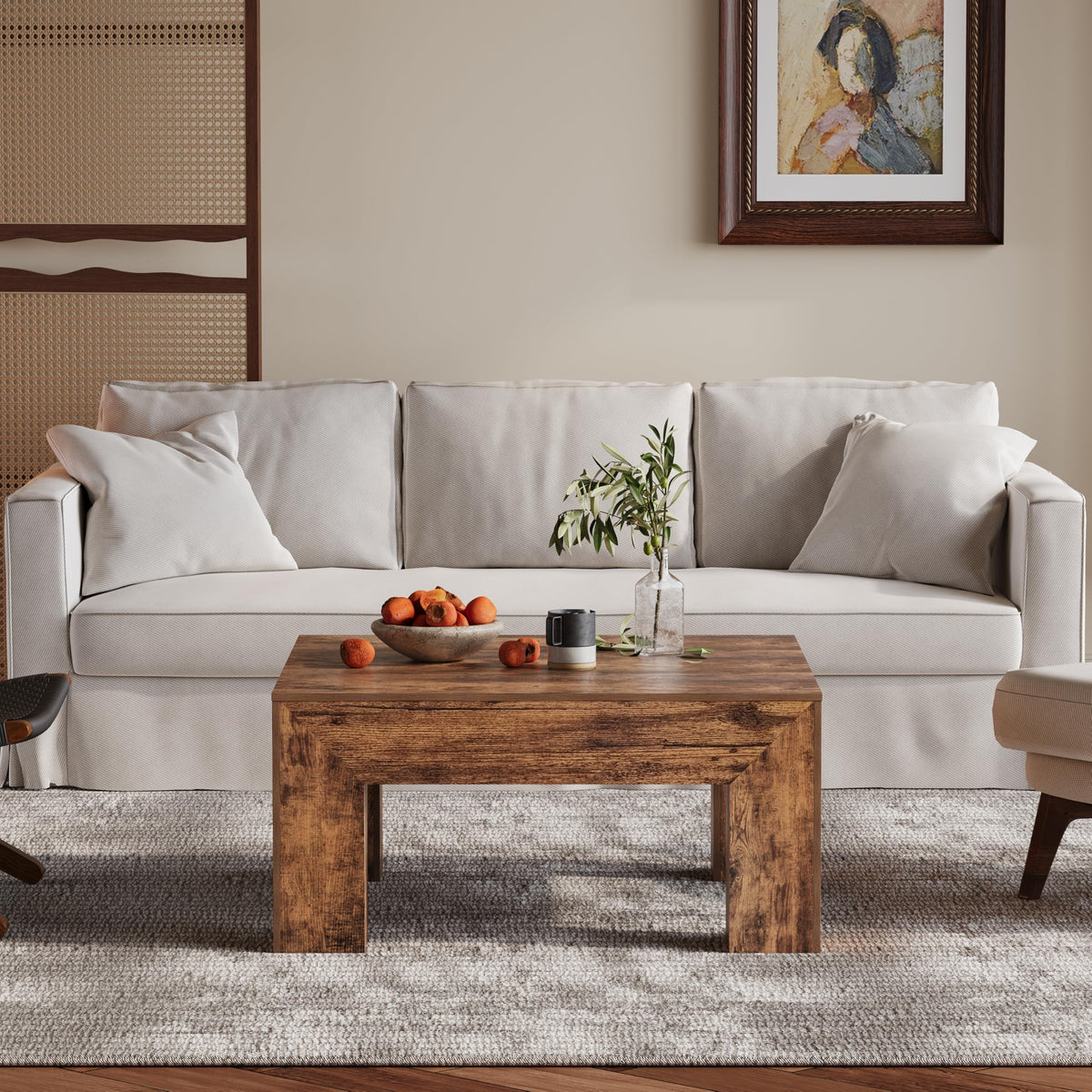 35" Wooden Square Coffee Table G262
